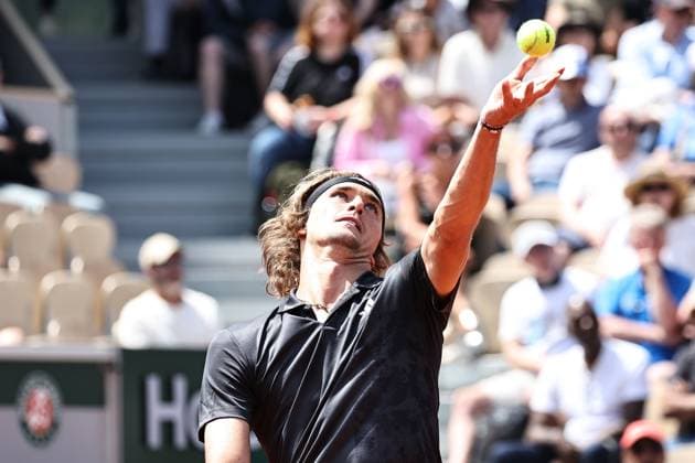 Alexander Zverev, GER, during first round of 2023 French Open at Roland Garros, Paris, 30 05 2023; -