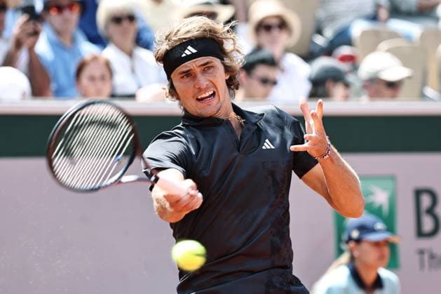 Alexander Zverev, GER, during first round of 2023 French Open at Roland Garros, Paris, 30 05 2023; -