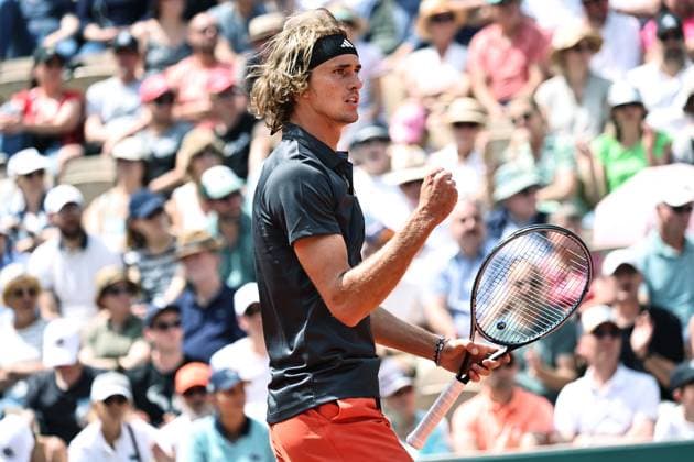 Alexander Zverev, GER, during first round of 2023 French Open at Roland Garros, Paris, 30 05 2023; -