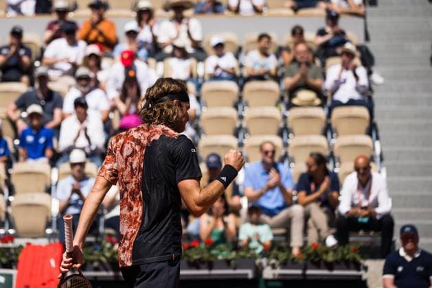 TENNIS - ATP, Tennis Herren French Open 2023 PARIS,FRANCE,31.MAY.23 - TENNIS - ATP World Tour, French Open, Roland Garros, Grand Slam. Image shows Stefanos Tsitsipas (GRE).  GEPAxpictures xFrancoisxAsal