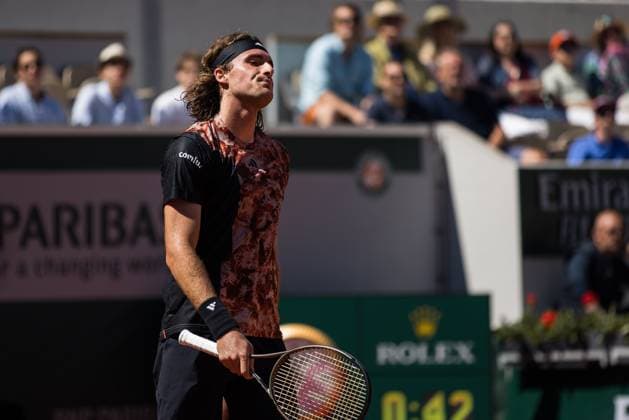 TENNIS - ATP, Tennis Herren French Open 2023 PARIS,FRANCE,31.MAY.23 - TENNIS - ATP World Tour, French Open, Roland Garros, Grand Slam. Image shows Stefanos Tsitsipas (GRE).  GEPAxpictures xFrancoisxAsal