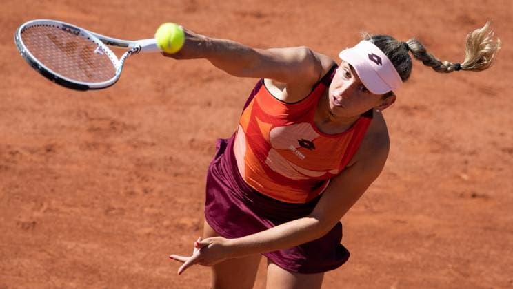 Belgian Elise Mertens pictured in action during a tennis match between Belgian Mertens and Colombian Osorio, in the second round of the women s singles at the Roland Garros French Open tennis tournament in Paris, France, Wednesday 31 May 2023. BENOITxDOPPAGNE  x68204943x
