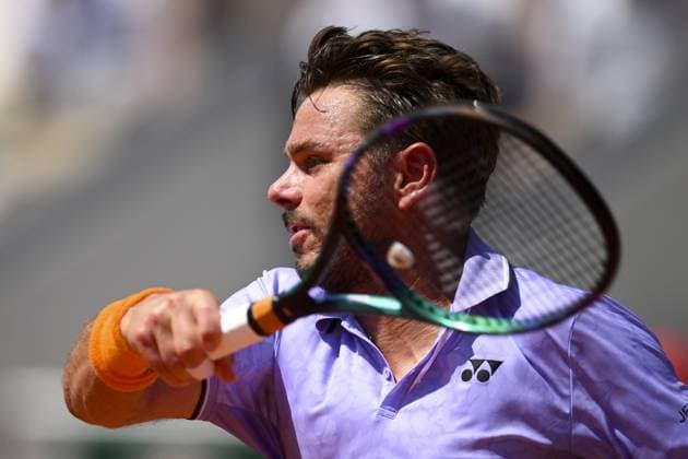 Stan Wawrinka (Sui) TENNIS : Roland Garros 2023 - Paris - 31 05 2023 JBAutissier Panoramic 