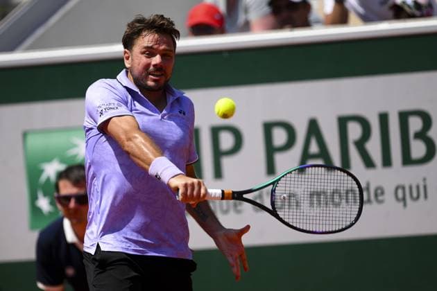 Stan Wawrinka (Sui) TENNIS : Roland Garros 2023 - Paris - 31 05 2023 JBAutissier Panoramic 
