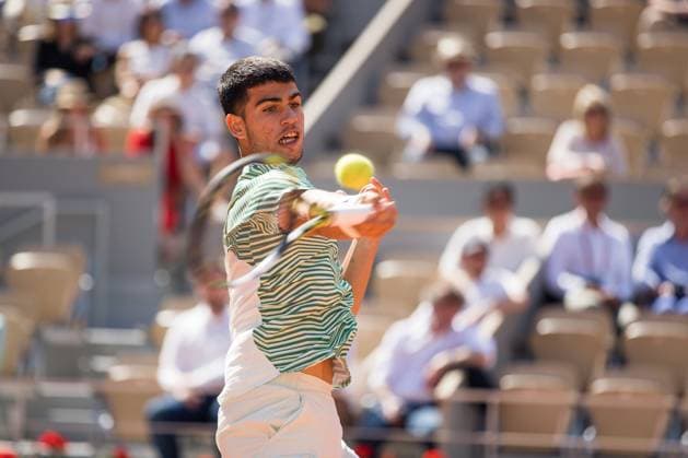 TENNIS - ATP, Tennis Herren French Open 2023 PARIS,FRANCE,31.MAY.23 - TENNIS - ATP World Tour, French Open, Roland Garros, Grand Slam. Image shows Carlos Alcaraz (ESP).  GEPAxpictures xFrancoisxAsal