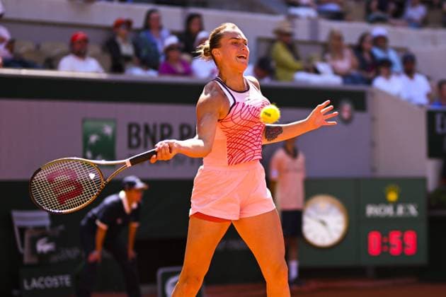 Aryna Sabalenka TENNIS : Roland Garros 2023 - Paris - 31 05 2023 JBAutissier Panoramic 