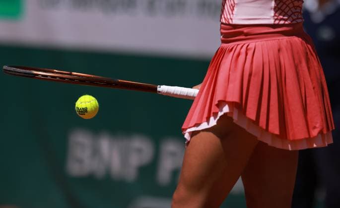 (230601) -- PARIS, June 1, 2023 -- Zheng Qinwen of China competes during the women s singles second round match between Zheng Qinwen of China and Yulia Putintseva of Kazakhstan at the French Open tennis tournament at Roland Garros in Paris, France, on May 31, 2023. ) (SP)FRANCE-PARIS-TENNIS-ROLAND GARROS-FRENCH OPEN-WOMEN S SINGLES GaoxJing 