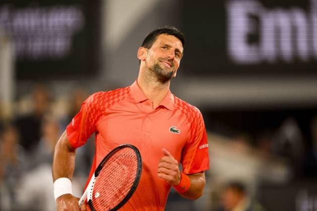 Novak Djokovic (Srb) TENNIS : Roland Garros 2023 - Paris - 31 05 2023 JBAutissier Panoramic 