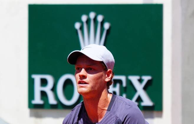 Mandatory Credit: Photo by Javier Garcia Shutterstock (13940053r) Jannik Sinner in second round action French Open Tennis, Day 5, Roland Garros, Paris, France - 01 June 2023 French Open Tennis, Day 5, Roland Garros, Paris, France - 01 June 2023  Copyright: xJavierxGarcia Shutterstockx 13940053r