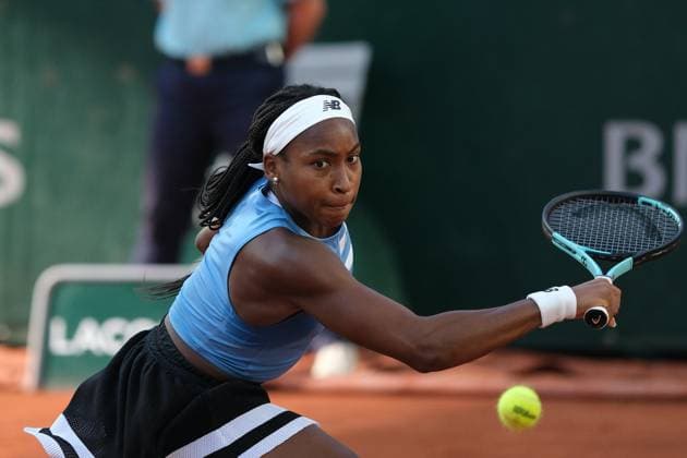 June 1, 2023, Paris, Paris, France: COCO GAUFF of USA return the ball to REBEKA MASAROVA of Spain during the Day .5 of the WomenÃ¢â‚¬â ¢s French Open 2023, Grand Slam tennis womens tournament at the Roland Garros Stadium - Paris France Paris France - ZUMAp119 20230601_zaf_p119_072 Copyright: xPierrexSteveninx