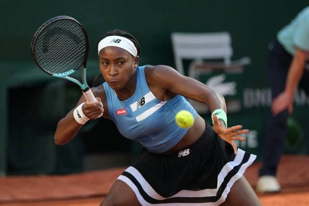June 1, 2023, Paris, Paris, France: COCO GAUFF, of USA, returns the ball to REBEKA MASAROVA of Spain during the Day 5 of the Women s French Open 2023, Grand Slam tennis women s tournament at the Roland Garros Stadium. Paris France - ZUMAp119 20230601_zaf_p119_083 Copyright: xPierrexSteveninx