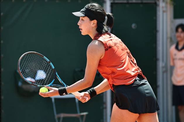 Wang Xinyu, CHN, during second round of 2023 French Open at Roland Garros, Paris, 01 06 2023; -