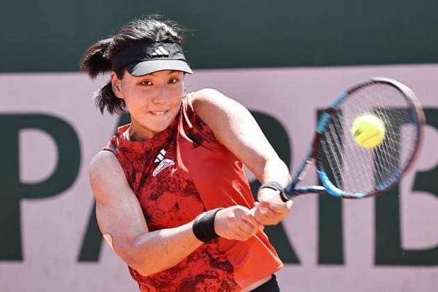 Wang Xinyu, CHN, during second round of 2023 French Open at Roland Garros, Paris, 01 06 2023; -