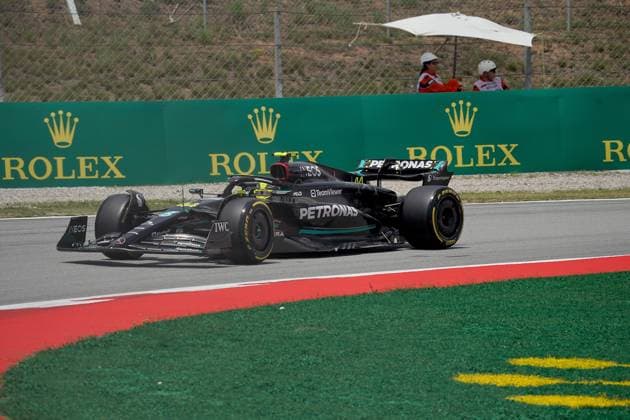 02.06.2023, Circuit de Catalunya, Barcelona, Formel 1 AWS Grand Prix von Spanien 2023 , im Bild Lewis Hamilton (GBR), Mercedes-AMG Petronas Formula One Team Barcelona Circuit de Catalunya Catalunya Spain