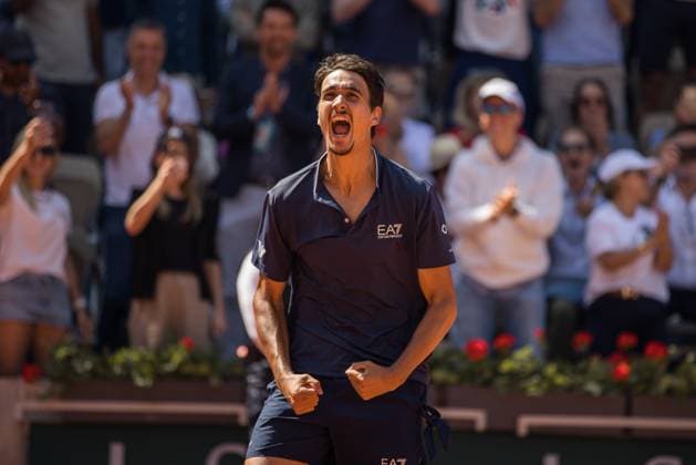 TENNIS - ATP, Tennis Herren French Open 2023 PARIS,FRANCE,02.JUN.23 - TENNIS - ATP World Tour, French Open, Roland Garros, Grand Slam. Image shows Lorenzo Sonego (ITA).  GEPAxpictures xFrancoisxAsal