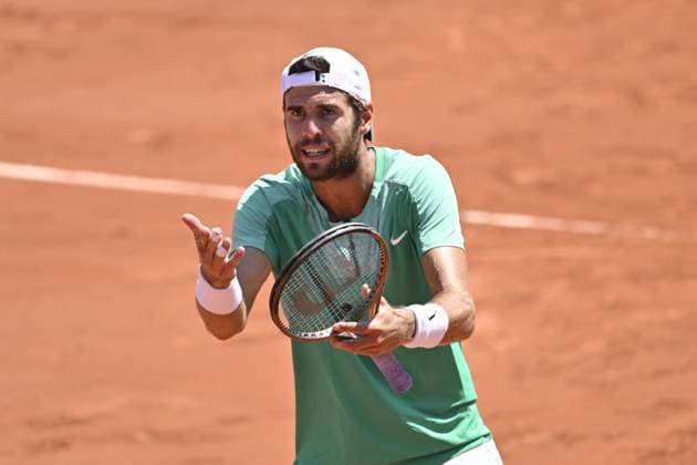 Tennis : Roland Garros 2023 - France - Karen Khachanov - Russie Tennis : Roland Garros 2023 - France - 02 06 23 ChrysleneCaillaud Panoramic 