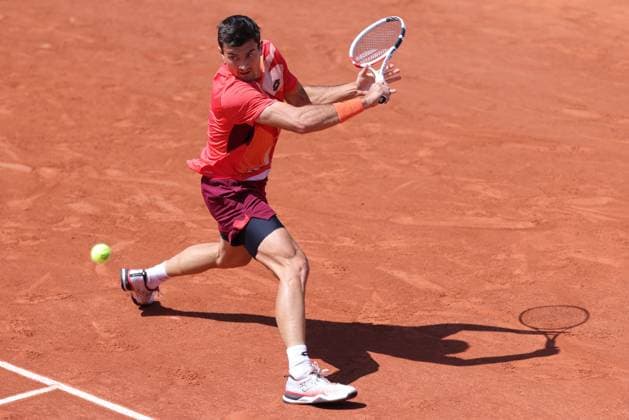 Sebastian Ofner, AUT, during third round of 2023 French Open at Roland Garros, Paris, 02 06 2023; -