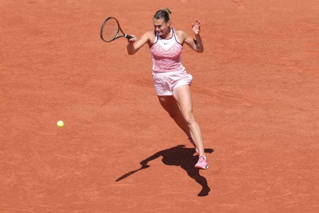 Aryna Sabalenka, BLR, during third round of 2023 French Open at Roland Garros, Paris, 02 06 2023; -