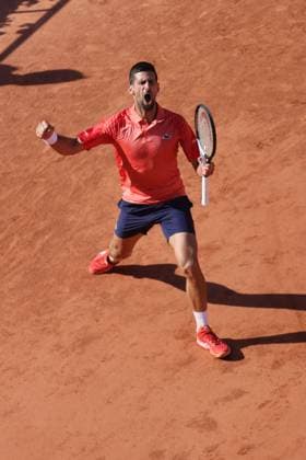 Novak Djokovic, SRB, after second set during third round of 2023 French Open at Roland Garros, Paris, 02 06 2023; -