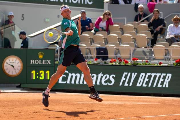 Roland Garros 2023 PARIS, IF - 02.06.2023: ROLAND GARROS 2023 - Alejandro Davidovich Fokina during his game against Novak Djokovic at the Roland Garros 2023 tournament held in Paris, France. (Photo: Richard Callis Fotoarena) x2383583x  RichardxCallis