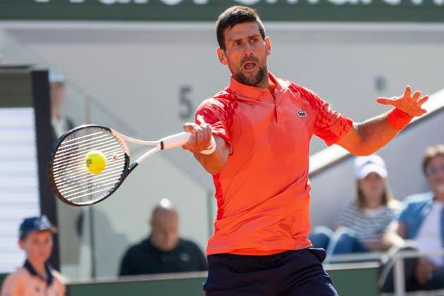 Roland Garros 2023 PARIS, IF - 02.06.2023: ROLAND GARROS 2023 - Novak Djokovic during his game against Alejandro Davidovich Fokina at the Roland Garros 2023 tournament held in Paris, France. (Photo: Richard Callis Fotoarena) x2383603x  RichardxCallis