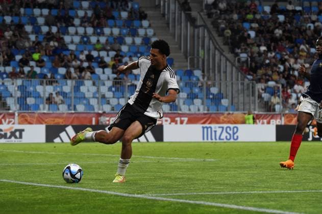 June 2, 2023, Felcsut, Fejer County, Hungary: Paris Brunner of Germany on the European Under 17 Championship Final between Germany and France Felcsut Hungary - ZUMAs291 20230602_zip_s291_020 Copyright: xBalintxSzentgallayx