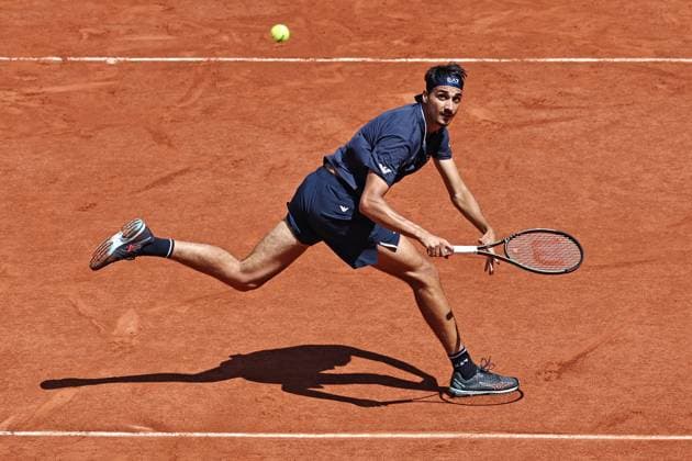 Lorenzo Sonego, ITA, during third round of 2023 French Open at Roland Garros, Paris, 02 06 2023; -