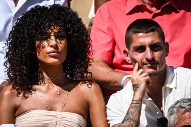 June 2, 2023, Paris, France, France: Jessica AIDI and Marco VERRATTI during the sixth day of Roland-Garros 2023, French Open 2023, Grand Slam tennis tournament at the Roland-Garros Stadium on June 02, 2023 in Paris, France. Paris France - ZUMAm308 20230602_zsp_m308_014 Copyright: xMatthieuxMirvillex