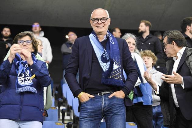 Edouard Phillipe - Maire du Havre FOOTBALL : Le Havre vs Dijon - 38e journee Ligue2 BKT - 02 06 2023 JBAutissier Panoramic 