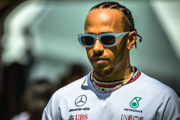 June 3, 2023, Barcelona, Catalonia, Spain: LEWIS HAMILTON (GBR) from team Mercedes is seen in the paddock during the practice day of the Spanish GP at Circuit de Catalunya Barcelona Spain - ZUMAo105 20230603_zap_o105_003 Copyright: xMatthiasxOesterlex