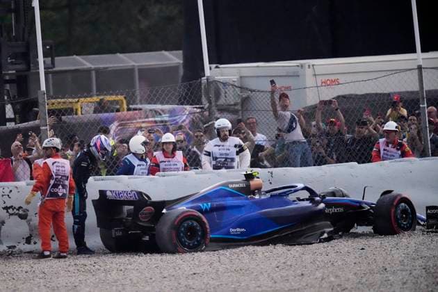 F1 Grand Prix of Spain - Qualifying Logan Sargeant of the United States after crashing the (2) Williams FW45 during qualifying before the Spanish F1 Grand Prix at Circuit de Barcelona-Catalunya on June 3, 2023 in Barcelona, Spain. Barcelona Spain  Copyright: xJosexBretonx originalFilename:breton-f1grandp230603_np9mO.jpg