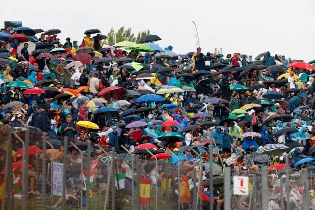 Spectators, F1 Grand Prix of Spain at Circuit de Barcelona-Catalunya on June 3, 2023 in Barcelona, Spain. (Photo by HOCH ZWEI) Barcelona Spain