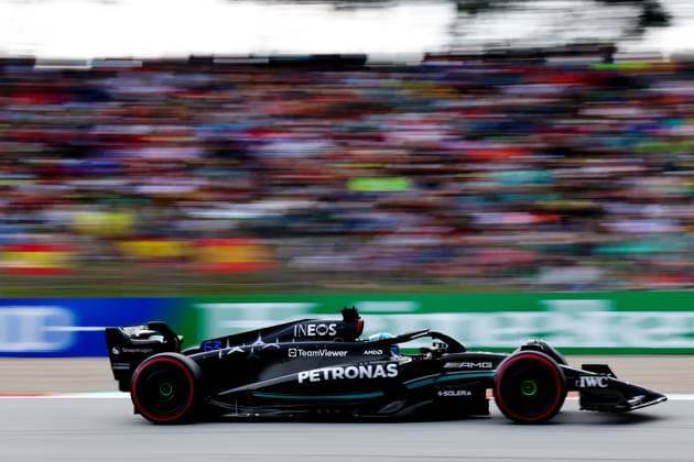 63 George Russell (GBR, Mercedes-AMG Petronas F1 Team), F1 Grand Prix of Spain at Circuit de Barcelona-Catalunya on June 3, 2023 in Barcelona, Spain. (Photo by HOCH ZWEI) Barcelona Spain