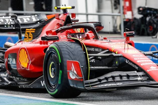 55 Carlos Sainz (ESP, Scuderia Ferrari), F1 Grand Prix of Spain at Circuit de Barcelona-Catalunya on June 3, 2023 in Barcelona, Spain. (Photo by HOCH ZWEI) Barcelona Spain