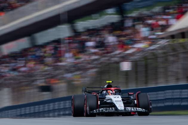 Yuki Tsunoda (JPN, Scuderia AlphaTauri, 22) im AT05, ESP, Formel 1 Weltmeisterschaft, Grand Prix von Spanien, Circuit de Barcelona Catalunya, 3. freies Training und Qualifying, 03.06.2023 ESP, Formel 1 Weltmeisterschaft, Grand Prix von Spanien, Circuit de Barcelona Catalunya, 3. freies Training und Qualifying, 03.06.2023 Montmelo Copyright: xEibner Memmlerx EP_MMR