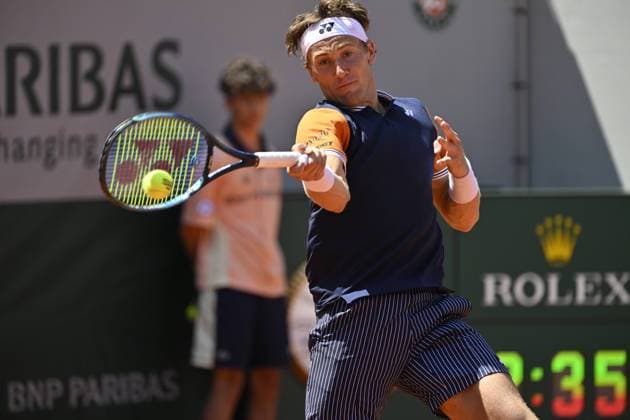 Tennis : Roland Garros 2023 - France - Casper Ruud - Norvege Tennis : Roland Garros 2023 - France - 03 06 23 ChrysleneCaillaud Panoramic 
