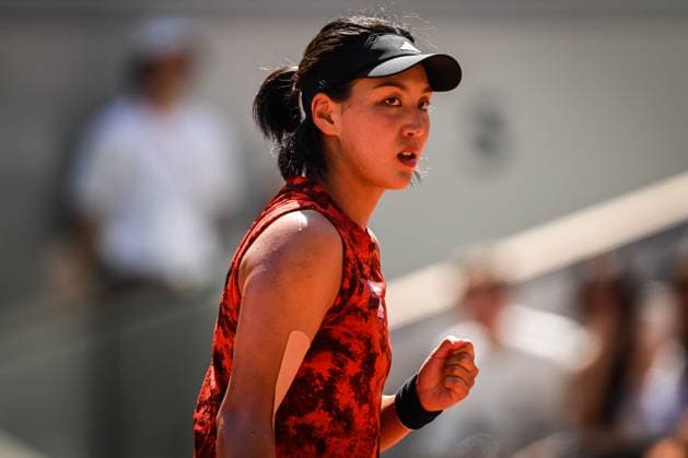 June 3, 2023, Paris, France, France: Xinyu WANG of China celebrates his point during the seventh day of Roland-Garros 2023, French Open 2023, Grand Slam tennis tournament at the Roland-Garros Stadium on June 03, 2023 in Paris, France. Paris France - ZUMAm308 20230603_zsp_m308_002 Copyright: xMatthieuxMirvillex