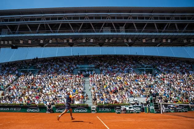 230603 Casper Ruud of Norway competes in men?s third round singles tennis match during Roland-Garros on June 3, 2023 in Paris. Photo: Vegard Grott BILDBYRAN kod VG VG0446 bbeng tennis french open franska öppna ATP, Tennis Herren roland garros grand slam norge Copyright: VEGARDxGRoTT BB230603VG046