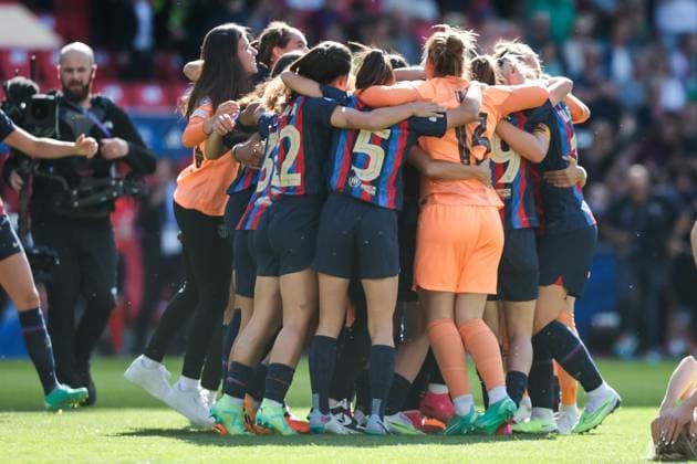 EINDHOVEN, 03-06-2023 ,Philips Stadium, UEFA Womens Champions League Final, Barcelona - Wolfsburg CL Final (women) , season 2022 2023, during the match Barcelona - Wolfsburg CL Final (women) Barcelona winner 3-2 Barcelona - Wolfsburg CL Final (women)  x21200126x Copyright: