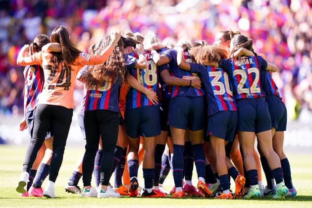 Eindhoven, Netherlands, 3rd June 2023: Barcelona wins the Final during the UEFA Womens Champions League Final football match between FC Barcelona, Barca and VFL Wolfsburg at PSV Stadion in Eindhoven, Netherlands. (Daniela Porcelli SPP) Copyright: xDanielaxPorcellix xSPPx spp-en-DaPoSp-20230603-DP109326