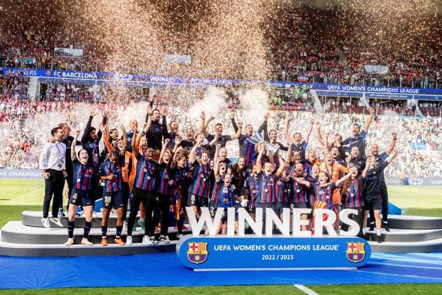 EINDHOVEN, 03-06-2023, Phillips Stadion, football, UEFA Europa Champions League, season 2022 2023, Barcelona - VFL Wolfsburg, Barcelona winner Champions League 2022-2023 Barcelona - Wolfsburg CL Final (women)  x21201021x Copyright: