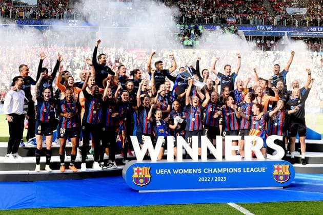 EINDHOVEN, 03-06-2023, Phillips Stadion, football, UEFA Europa Champions League, season 2022 2023, Barcelona - VFL Wolfsburg, Barcelona winner Champions League 2022-2023 Barcelona - Wolfsburg CL Final (women)  x21201056x Copyright: