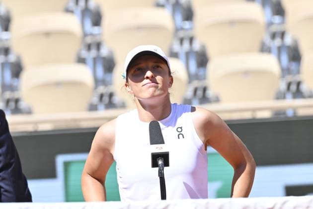 Tennis : Roland Garros 2023 - France - Swiatek - Pologne Tennis : Roland Garros 2023 - France - 03 06 23 ChrysleneCaillaud Panoramic 