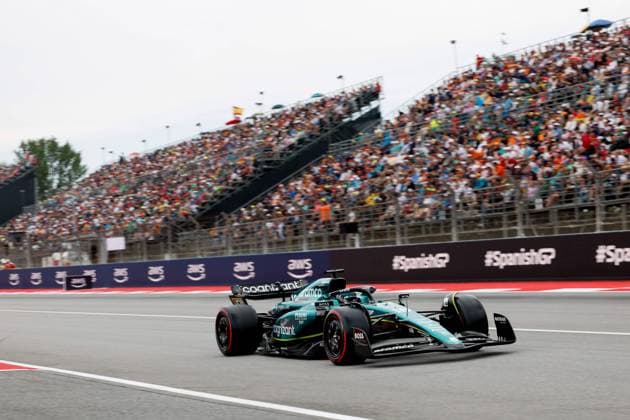 18 Lance Stroll (CAN, Aston Martin Aramco Cognizant F1 Team), F1 Grand Prix of Spain at Circuit de Barcelona-Catalunya on June 3, 2023 in Barcelona, Spain. (Photo by HOCH ZWEI) Barcelona Spain