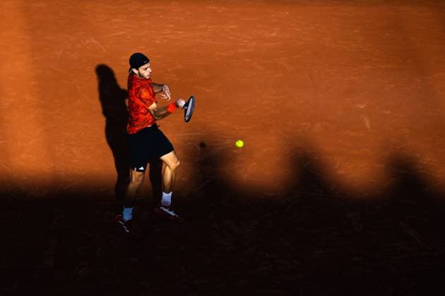 230603 Francisco Cerundolo of Argentina competes in men?s third round singles tennis match during Roland-Garros on June 3, 2023 in Paris. Photo: Vegard Grott BILDBYRAN kod VG VG0446 bbeng tennis french open franska öppna ATP, Tennis Herren roland garros grand slam Copyright: VEGARDxGRoTT BB230603VG077