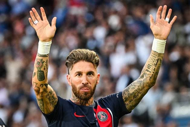 Sport Themen der Woche KW22 Sport Bilder des Tages June 3, 2023, Paris, France, France: Sergio RAMOS of PSG celebrate his goal with Kylian MBAPPE of PSG during the Ligue 1 match between Paris Saint-Germain (PSG) and Clermont Foot 63 at Parc des Princes Stadium on June 03, 2023 in Paris, France. Paris France - ZUMAm308 20230603_zsp_m308_014 Copyright: xMatthieuxMirvillex