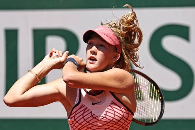 Mirra Andreeva, RUS, during third round of 2023 French Open at Roland Garros, Paris, 03 06 2023; -