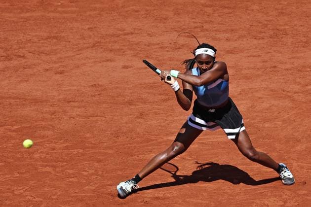 Coco Gauff, USA, during third round of 2023 French Open at Roland Garros, Paris, 03 06 2023; -