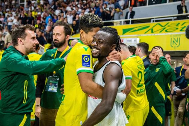 Moses Simon (FC NANTES) FOOTBALL : FC Nantes x SCO Angers - Ligue 1 - JournÃ e 38 - 03 06 2023 BaptisteAutissier Panoramic 