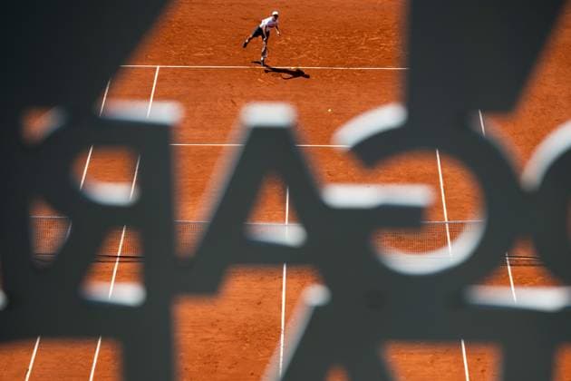 230604 Sebastian Eriksson of Sweden competes in boy?s first round singles tennis match during Roland-Garros on June 4, 2023 in Paris. Photo: Vegard Grott BILDBYRAN kod VG VG0447 bbeng tennis french open franska öppna ATP, Tennis Herren roland garros grand slam sverige sweden Copyright: VEGARDxGRoTT BB230604VG003